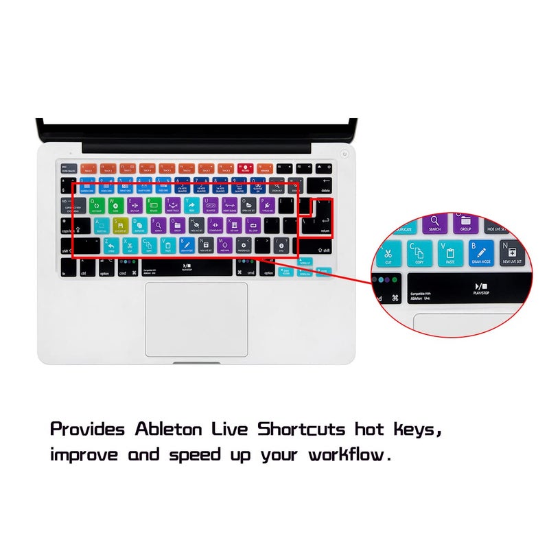 HRH Serato DJ Functional Shortcuts Hotkey Silicone Keyboard Cover Skin for MacBook Air 13,for MacBook Pro13/15/17 (with or w/Out Retina Display, 2015 or Older Version),for iMac Older,USA/European - Image 2